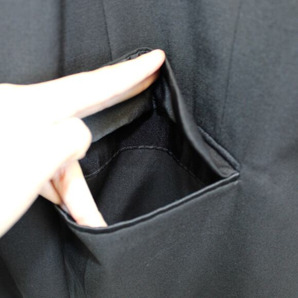 Cricketeer Mens 39L Long Dinner Jacket Blazer Satin Lapel Black 100% Wool - Picture 6 of 10